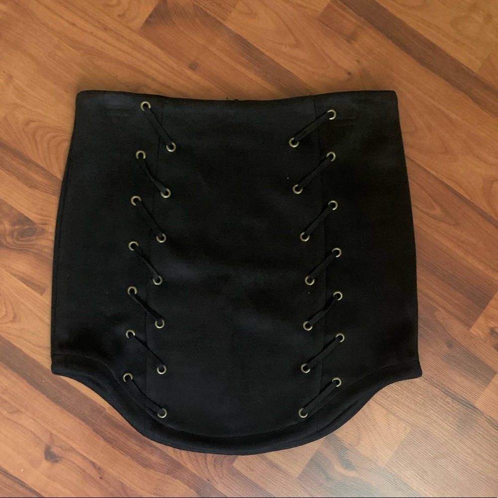 Rumor boutique faux suede mini skirt